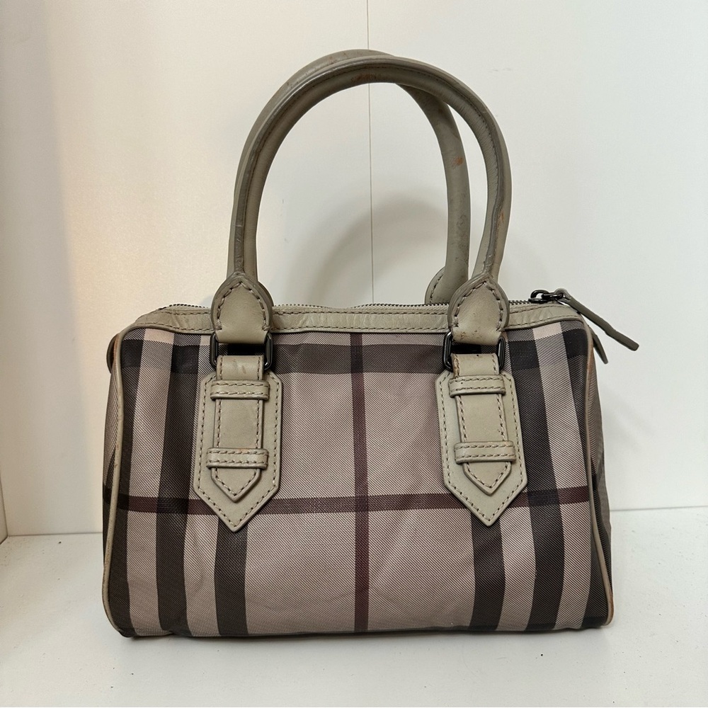 Authentic Burberry Beige and Brown Checkered Bag